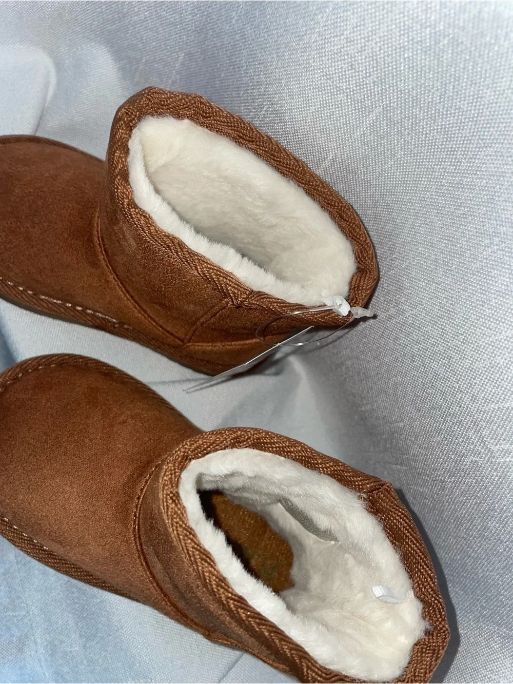 Brown Faux Suede Lined Boots